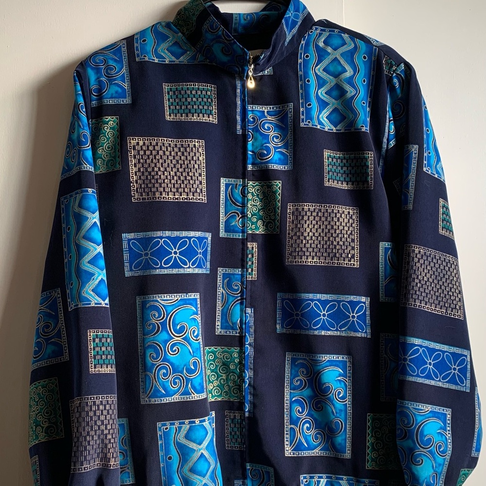 Vintage Blue & Gold Jacket